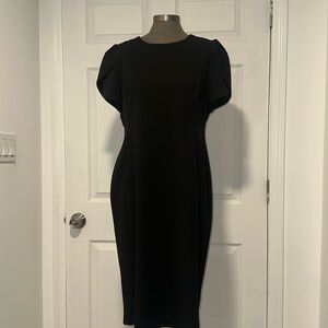 Calvin Klein size 14 black mid pencil dress
